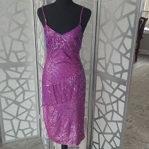Karen Millen Purple Sequined Dress
